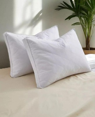 UNIKOME Diamond Quilted Down and Feather with Gusseted Edge 2-Pack Pillows, King