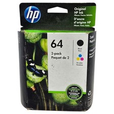 HP 64 (X4D92AN#140) Ink Cartridge Black & Tri-color - Expired September 2023