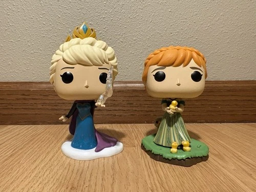 Funko Pop Disney Frozen Anna and Elsa Vinyl Figures No Box