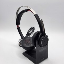 Plantronics Voyager Focus Bluetooth Headset B825  Charging Dock Set Tested