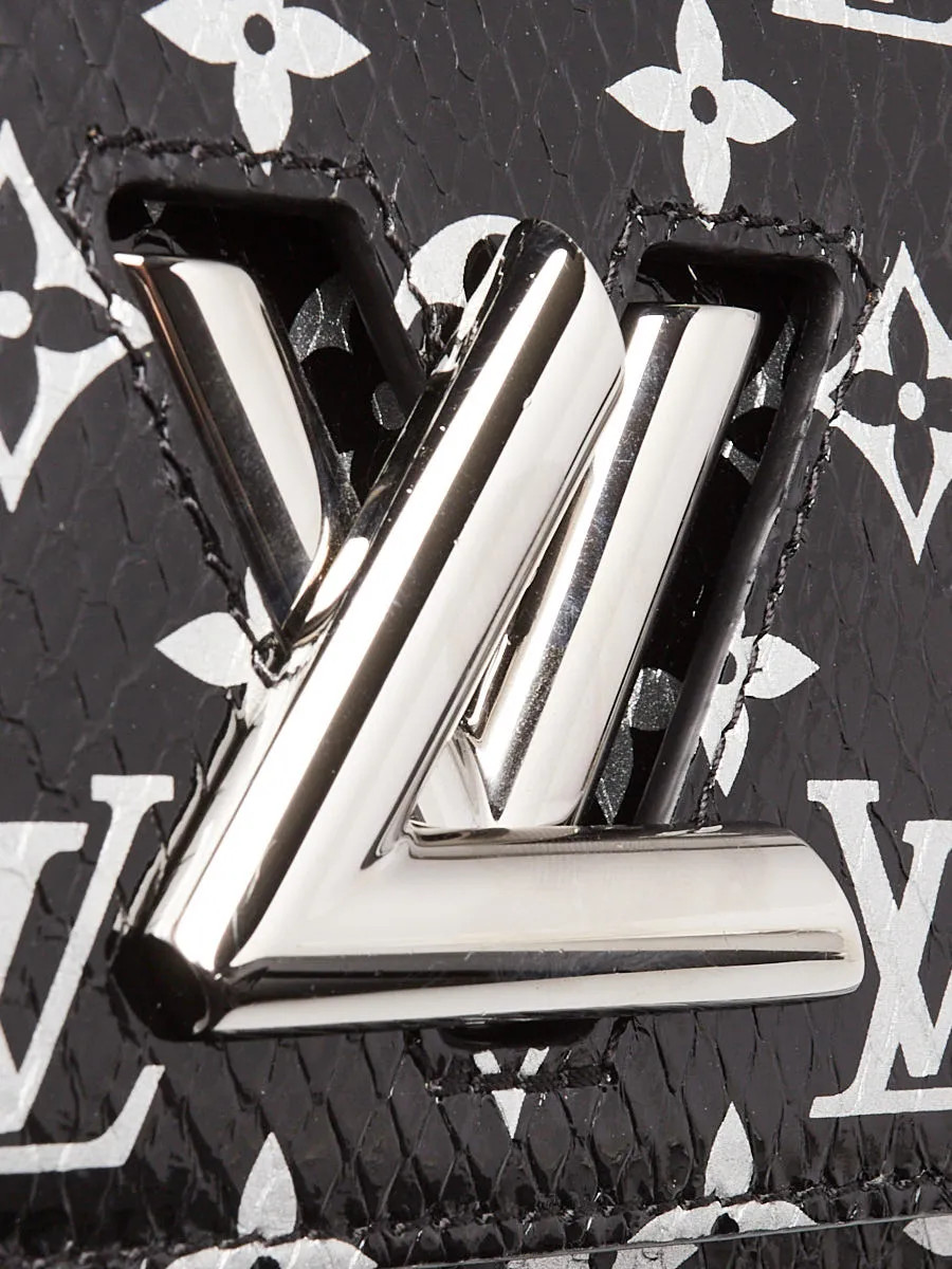 Louis Vuitton Black/Silver Monogram Python Twist … - image 5