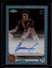 2022-23 Topps Chrome Overtime Ausar Thompson #CA-AUT2 Auto Aqua Red OTE /99