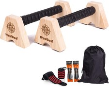 Premium Wooden Push Up Bars,Parallettes Bars for Calisthenics,Push Up Handles,Ca