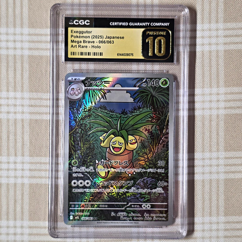 CGC Pristine 10 Exeggutor 066/063 Mega Brave Art Rare Holo Japanese