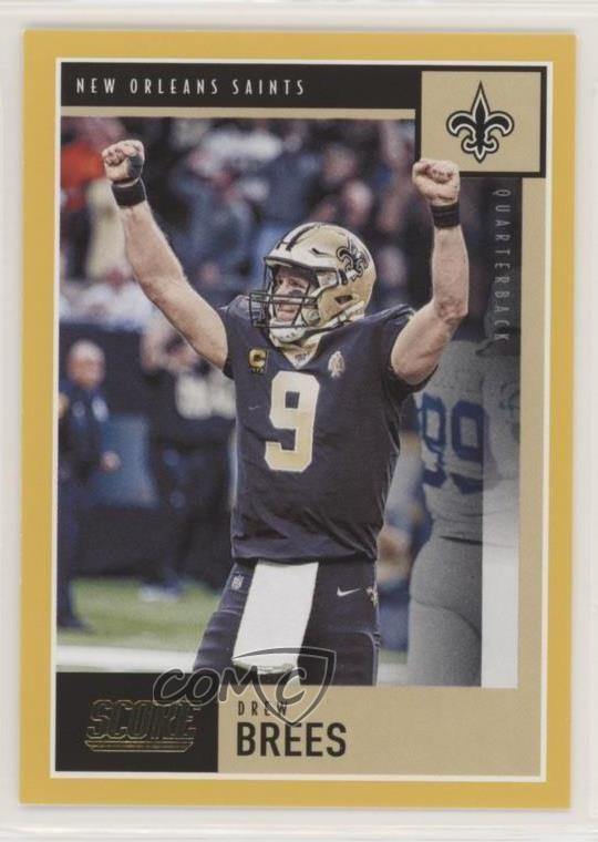 2020 Score Gold Drew Brees #269 HOF 03gt