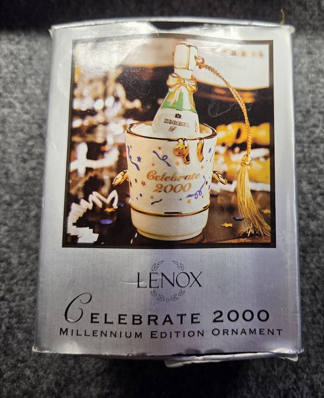 Lenox Celebrate 2000 Millennium Edition Ornament Korble Bottle Original Box