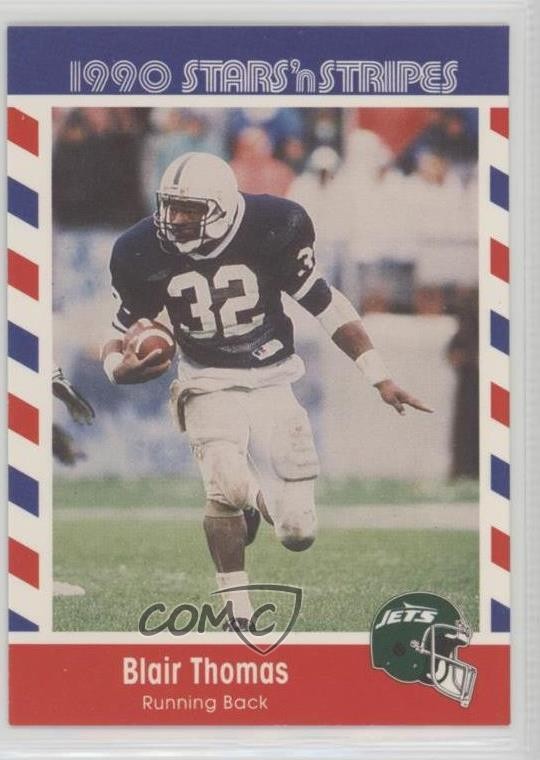 1990 Fleer Stars 'n Stripes Blair Thomas #82 Rookie RC 3c7