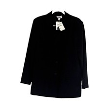 Abound Women s Black Blazer Jacket M Notch Lapel Two-Button Long Sleeve