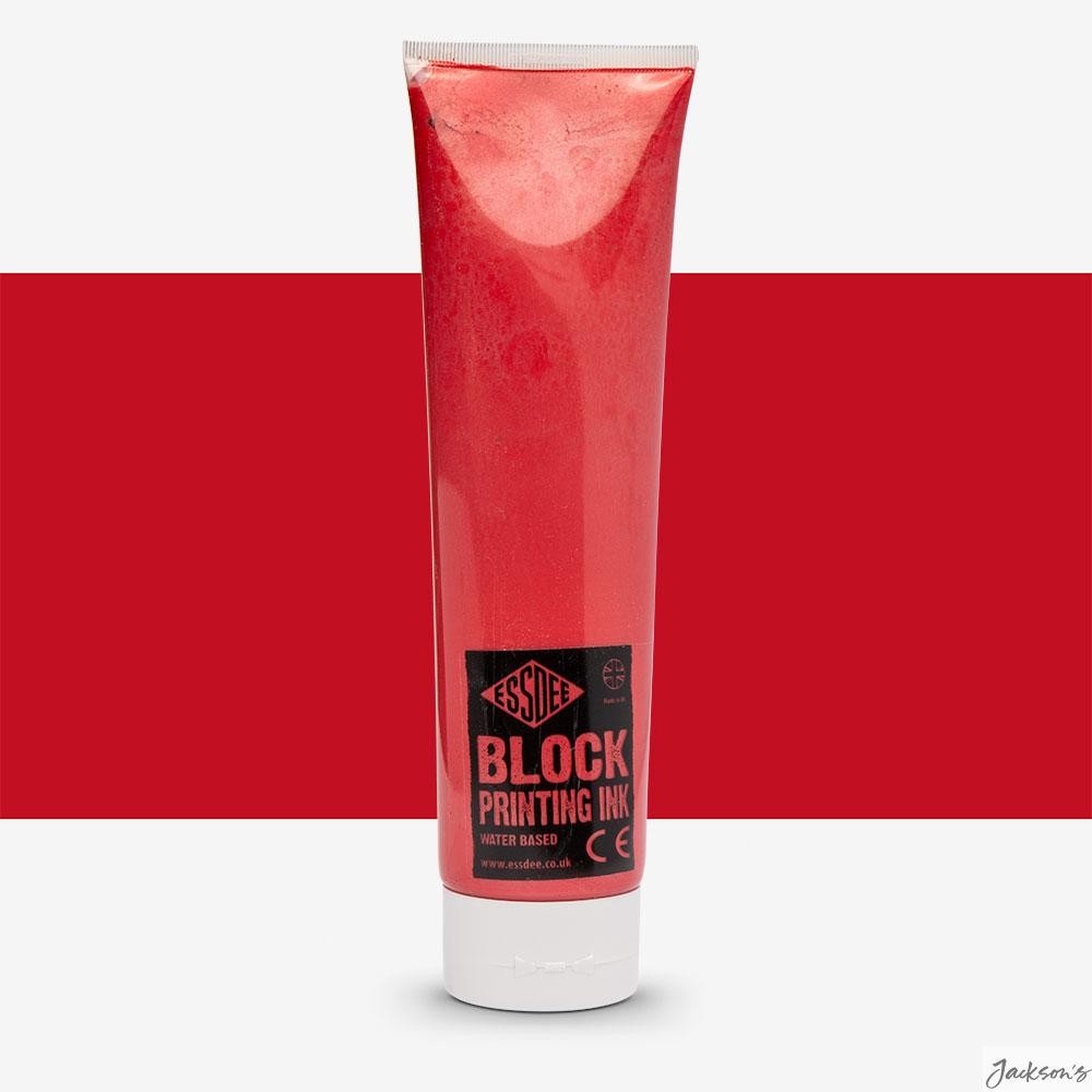 Essdee Premium Block Printing Ink Water-Based 300ml Pearlescent Red Printmaking
