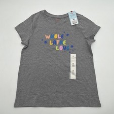 Cat Jack T-shirt Girls M 8Y Gray Graphic Print NWT. 41957
