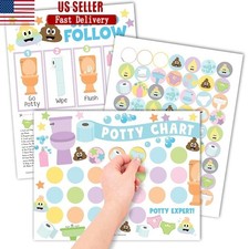 Potty Training Reward Chart Toddlers Sticker Set Progress Tracking Fun New
