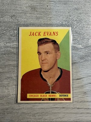 1958-69 Topps #31 Jack Evans Chicago Black Hawks