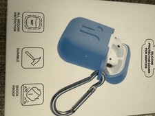 Ijoy Silicone Protective Cover Dor Airpods Blue Clip Shock Proof Durable