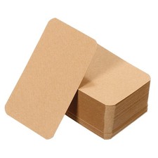 3.5" x 2" White Business Card Tickets, 300pcs Small Index, Brown