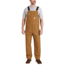 CARHARTT 102776-211-36x34 Bib Overalls,36" Waist Sz,34" Inseam,Brn 491V17