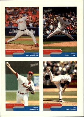 2004 Bazooka 4 on 1 Sticker #16 Millw/Pettitte/Morris/T.Hud - BB