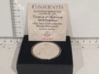 (L1033) 1oz .999 Proof Silver Shield - Conscientia #10 - 2019 Fearless
