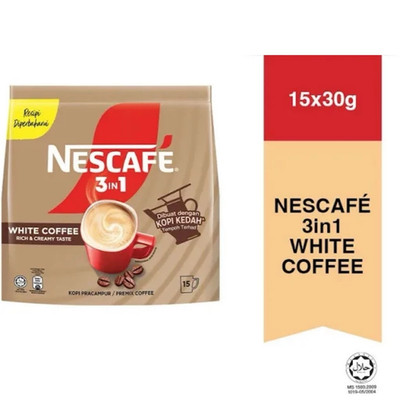 NESCAFE white coffee 15g x 30g Premix Coffee 100% Ori Free Shipping