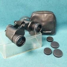 Vintage Tasco 1980s 7x35mm Zip Focus 4000 Binoculars W/ Leather Case