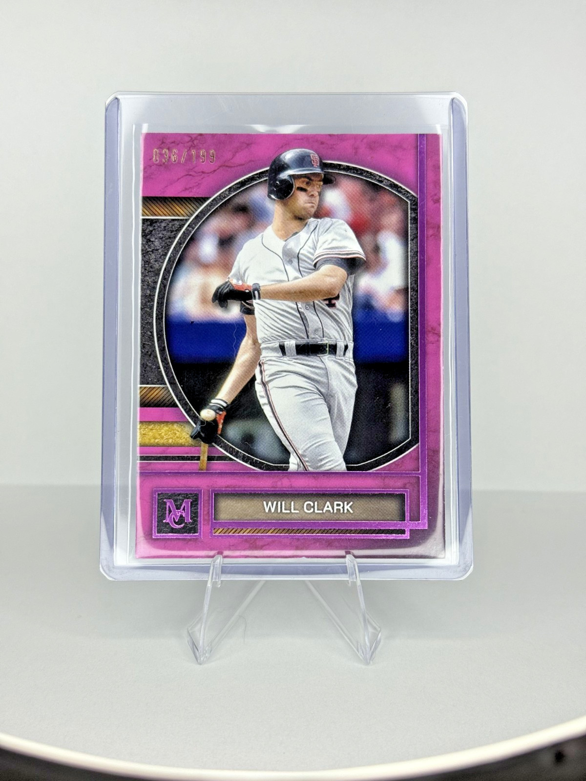 2025 Topps Museum Collection Will Clark Pink Sapphire #/199 Giants