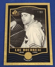 2001 SP Legendary Cuts #49 Lou Boudreau Cleveland Indians Baseball Card K1
