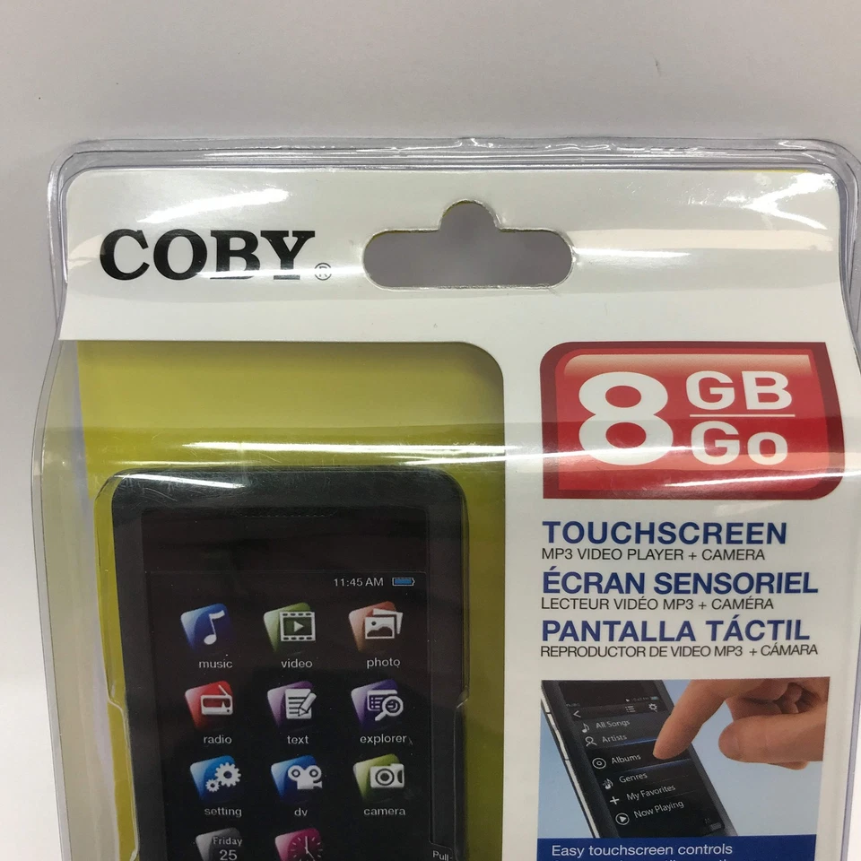New Coby MP828-8G Touchscreen MP3 Video Player and Camera Factory Sealed - Image 2 of 4