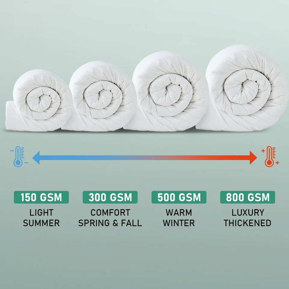 Soft & Breathable 150/300/500GSM Bamboo Quilt Duvet Doona All Size Bedding  - image 3 of 4