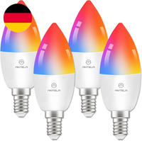 Antela Alexa GlüHbirne E14 4.5W Led Lampen Smart Wlan Birne Rgb KaltweißE Warmwe