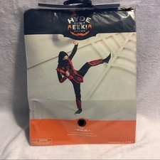 Hyde and Eek Ninja Costume Kids Large Black New Dragon Jumpsuit Vest Mask Set