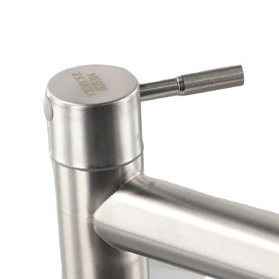 304 Stainless Steel Silver Single Cold Sink Faucet Bathroom Counter Basin Faucet