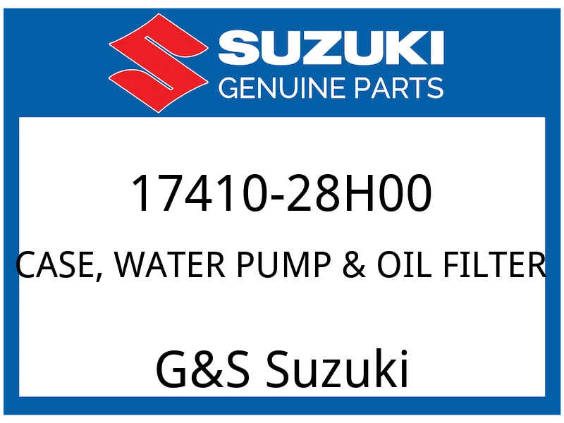 CASE, WATER PUMP  OIL FILTER