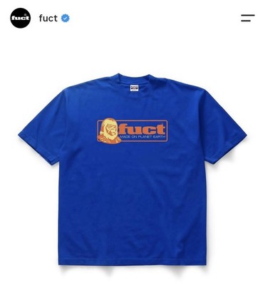 Fuct Made On Planet Earth Brand New In Bag Size Large Blue Tshirt