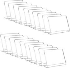 20 Pa Acrylic Mini Chalkboard Signs for Food, Clear Mini Table