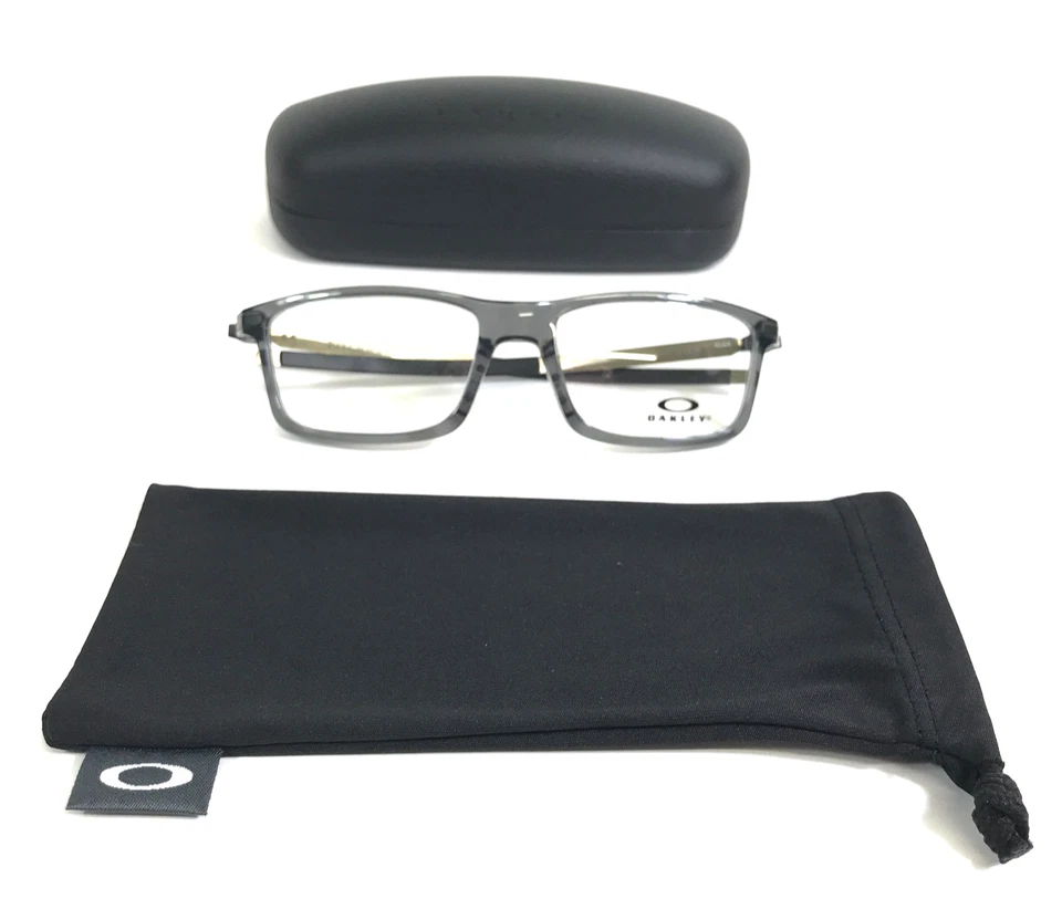Oakley Eyeglasses Frames Pitchman OX8050-0655 Grey Smoke Shiny Black 55-18-140 - Image 2 of 4