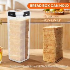 Brotbox, Brotaufbewahrung mit luftdichtem Deckel für Toast, Bagel, Donuts