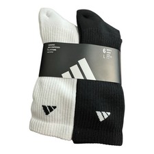 adidas Men  s Athletic Cushioned Crew Socks 6-Pack Size 6  12