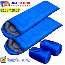 2PCS Thick Adult Cold Weather Sleeping Bag For Big  Tall Waterproof Winter Bags