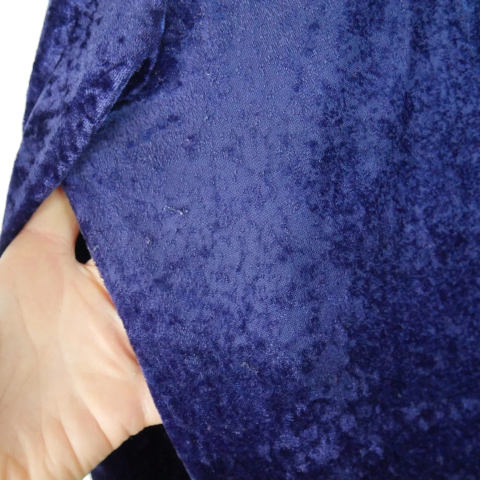 Vintage Plus Size 3X 4X Dress Purple Crushed Velvet Velour Witchy Whimsigoth 90s - Image 3 of 4