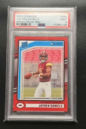 1x 2024 Donruss Jayden Daniels Press Proof Red Rated Rookie #389 PSA 9