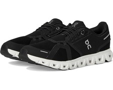 Authentic On Women's Cloud 6 Running Shoes, Black/White, New