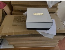 Case Of Genuine Chanel Empty Gift White  Black PK10 Boxes 9 3/4" X 9 3/4 X3"
