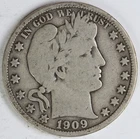 VG 1909 Barber Half Dollar
