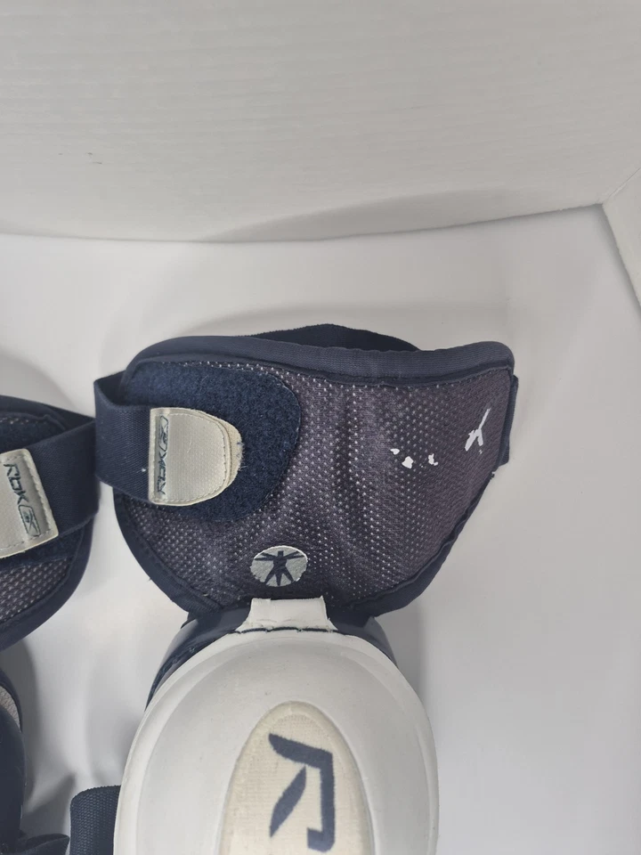 RBK Jofa JDP RBK Reebok Ice Hockey elbow pads SZ6 Large White Navy Foto 4 de 4