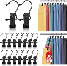 36 Pack Boot Hangers Clips for Closet, Heavy Duty Legging Organizer for Closet 