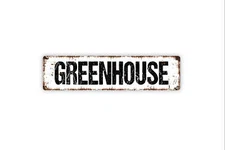 Greenhouse Sign - Garden Gardener Flowers Plants Vegetables Fresh Produce