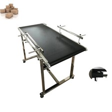 59x23.6'' PVC Belt Conveyor Machine w/Dual Fence Electric Transport Machine 110V