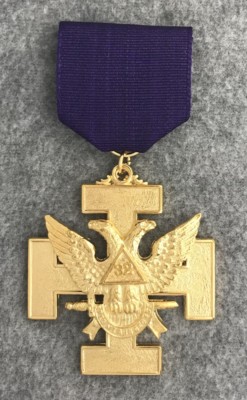 32nd Degree Jewel - Wings Up (Purple Ribbon) - (RSR-2-P)