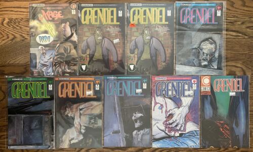GRENDEL 1986 COMICO 19 - 33 LOT MAGE THE HERO DISCOVERED 13 DEATH MATT WAGNER NM