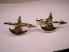 Poleaxe Halberd Polearm Vintage HICKOK Cuff Links battleax
