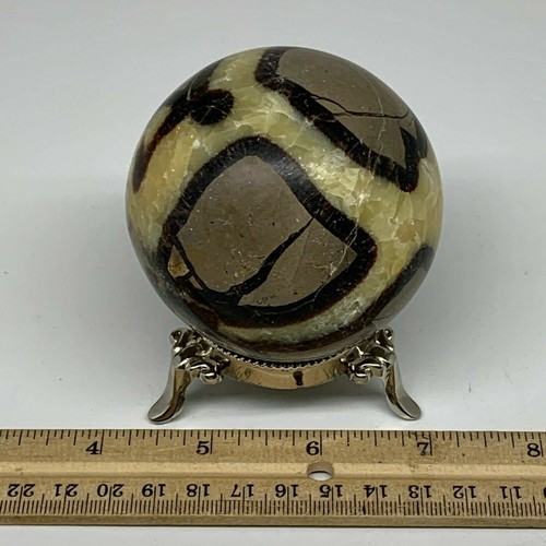 Bola de piedras preciosas de cristal esfera septaria natural 512 g, 2,8" @Madagascar, B5309 - Imagen 8 de 8